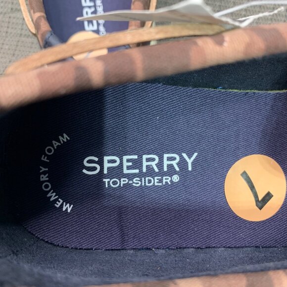 Sperry Top-Sider Boys Size 7M Navy & Camouflage Boat Shoes - Picture 4 of 7